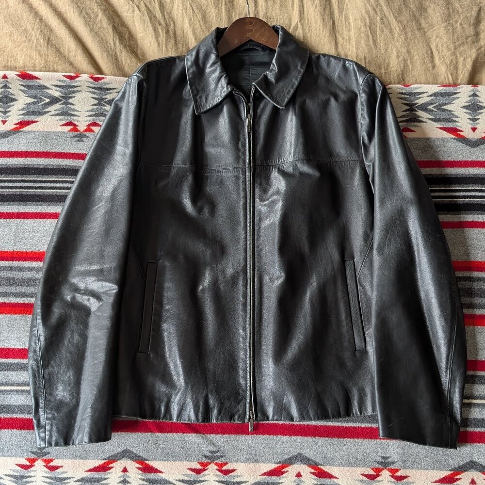 Kenzo Homme Vintage 90s Leather Jacket